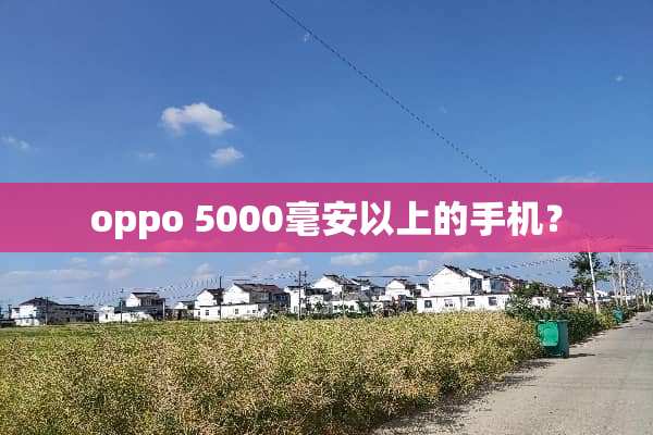 oppo 5000毫安以上的手机？