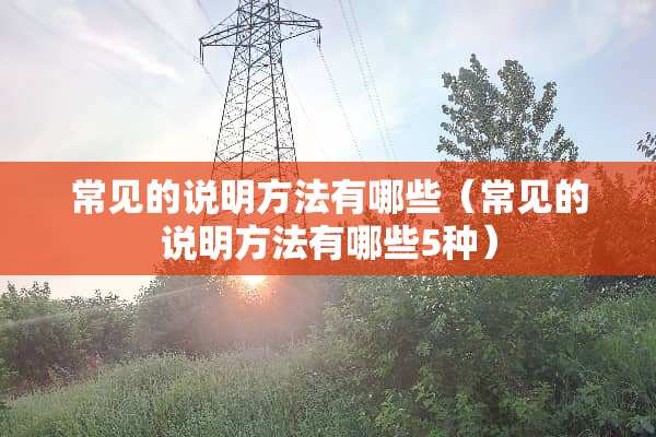 常见的说明方法有哪些（常见的说明方法有哪些5种）