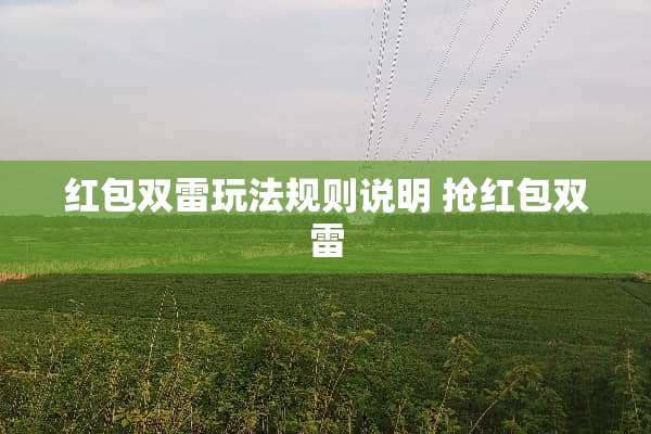 红包双雷玩法规则说明 抢红包双雷