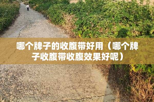 哪个牌子的收腹带好用（哪个牌子收腹带收腹效果好呢）