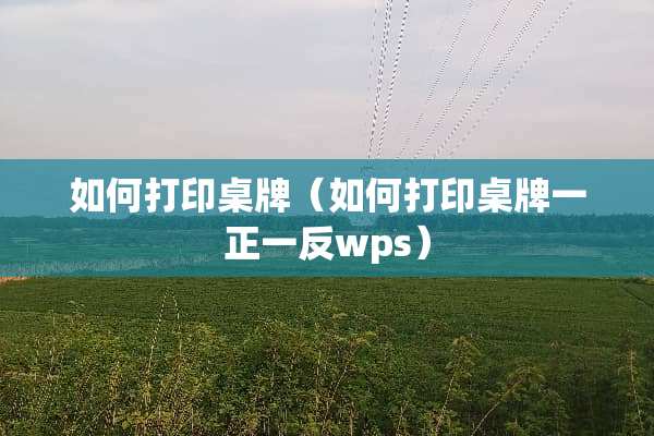如何打印桌牌（如何打印桌牌一正一反wps）