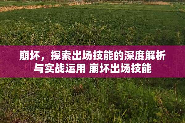 崩坏，探索出场技能的深度解析与实战运用 崩坏出场技能