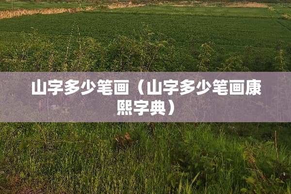 山字多少笔画（山字多少笔画康熙字典）