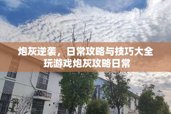 *灰逆袭，日常攻略与技巧大全 玩游戏*灰攻略日常