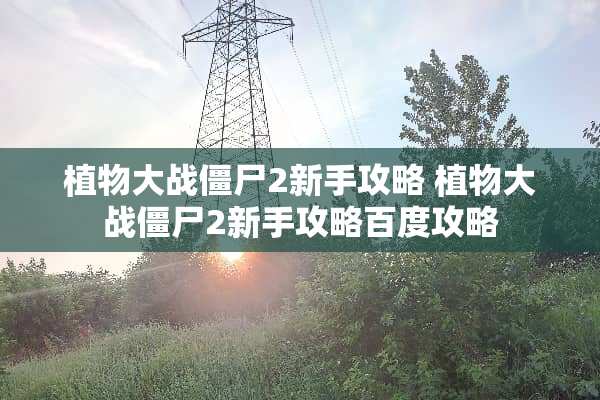 植物大战僵尸2新手攻略 植物大战僵尸2新手攻略百度攻略