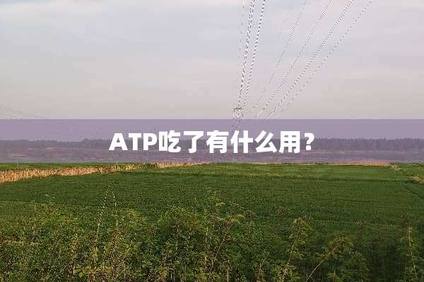 ATP吃了有什么用？