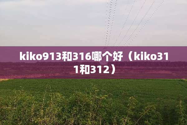 kiko913和316哪个好（kiko311和312）
