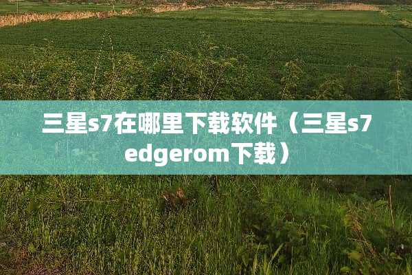 三星s7在哪里下载软件（三星s7edgerom下载）