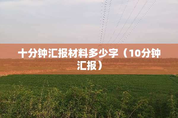 十分钟汇报材料多少字（10分钟汇报）