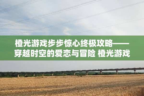 橙光游戏步步惊心终极攻略——穿越时空的爱恋与冒险 橙光游戏步步惊心攻略