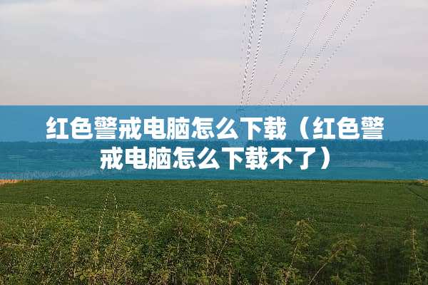 红色警戒电脑怎么下载（红色警戒电脑怎么下载不了）