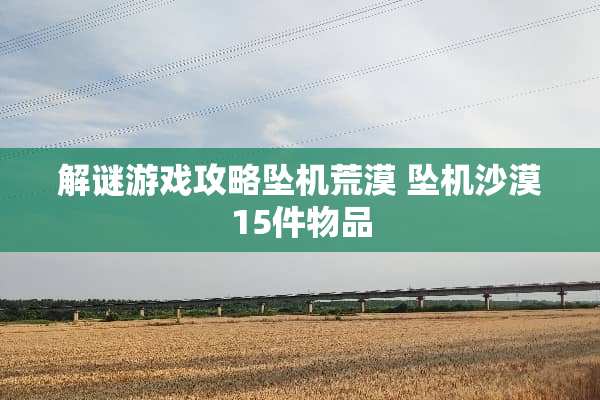 解谜游戏攻略坠机荒漠 坠机沙漠15件物品