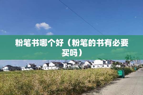 粉笔书哪个好（粉笔的书有必要买吗）