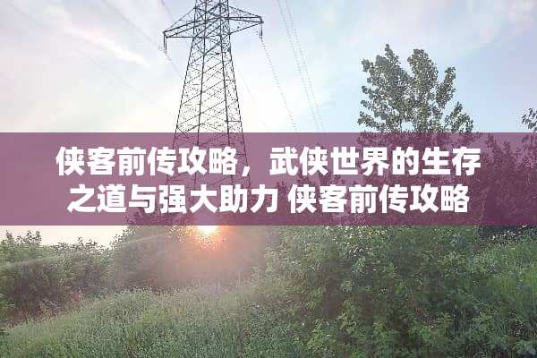 侠客前传攻略，武侠世界的生存之道与强大助力 侠客前传攻略