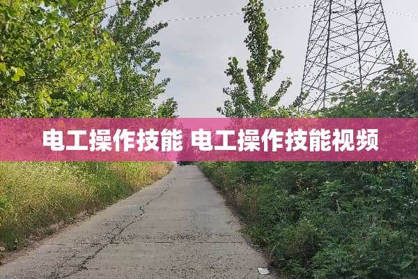 电工操作技能 电工操作技能视频