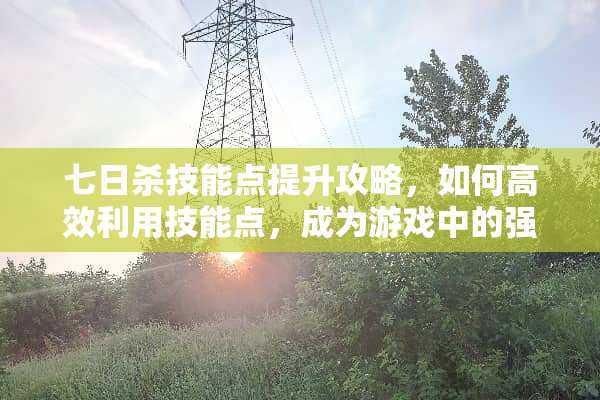 七日杀技能点提升攻略，如何高效利用技能点，成为游戏中的强者 七日杀技能点