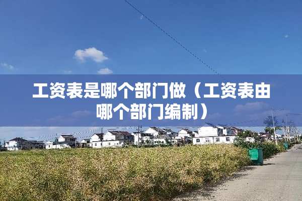 工资表是哪个部门做（工资表由哪个部门编制）