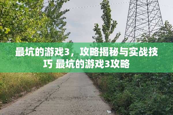 最坑的游戏3，攻略揭秘与实战技巧 最坑的游戏3攻略