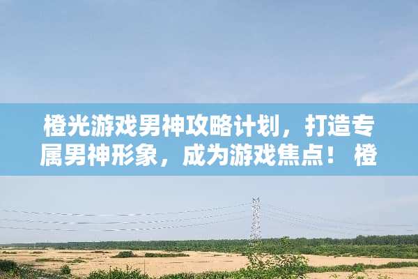 橙光游戏男神攻略计划，打造专属男神形象，成为游戏焦点！ 橙光游戏男神攻略计划