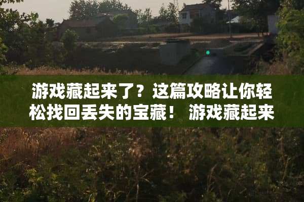 游戏藏起来了？这篇攻略让你轻松找回丢失的宝藏！ 游戏藏起来了攻略15