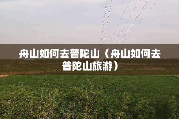 舟山如何去普陀山（舟山如何去普陀山旅游）