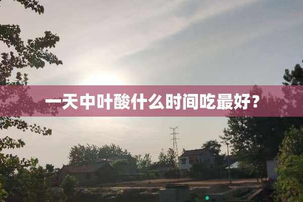 一天中叶酸什么时间吃最好？