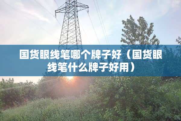 国货眼线笔哪个牌子好（国货眼线笔什么牌子好用）