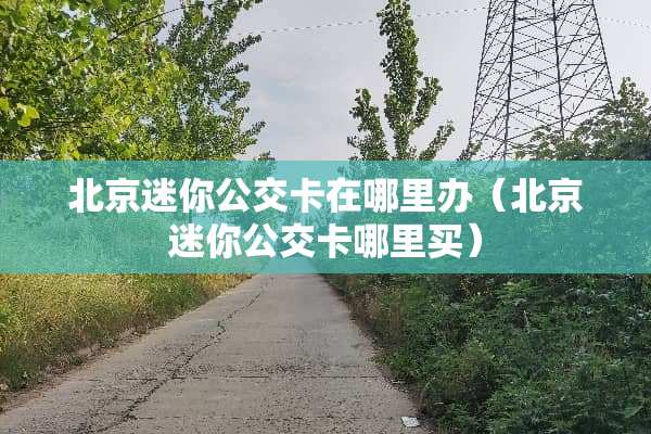 北京迷你公交卡在哪里办（北京迷你公交卡哪里买）