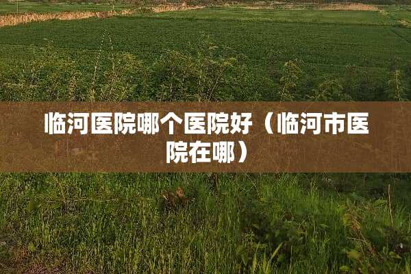 临河医院哪个医院好（临河市医院在哪）