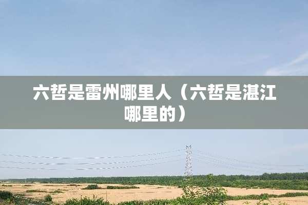 六哲是雷州哪里人（六哲是湛江哪里的）