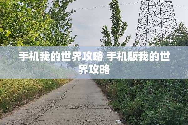 手机我的世界攻略 手机版我的世界攻略