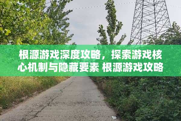 根源游戏深度攻略，探索游戏核心机制与隐藏要素 根源游戏攻略