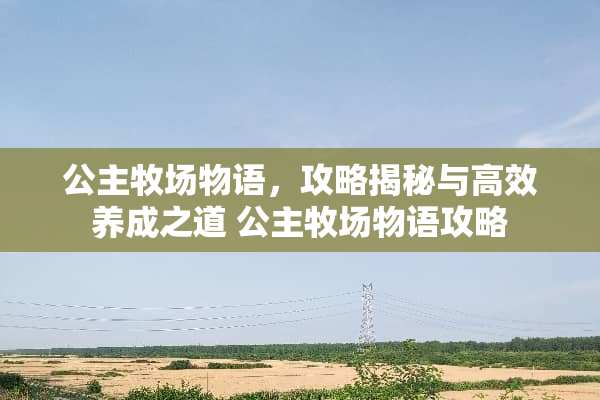 公主牧场物语，攻略揭秘与高效养成之道 公主牧场物语攻略