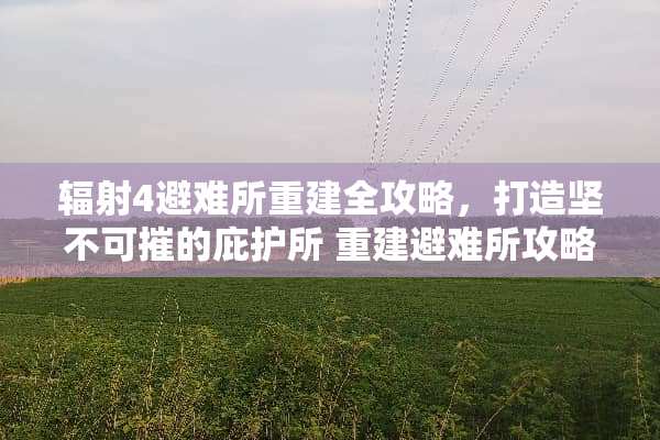 辐射4避难所重建全攻略，打造坚不可摧的庇护所 重建避难所攻略