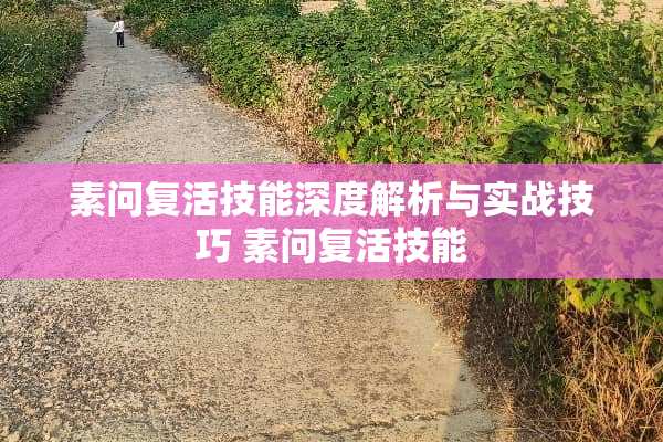 素问**技能深度解析与实战技巧 素问**技能
