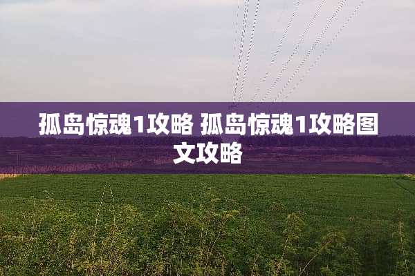 孤岛惊魂1攻略 孤岛惊魂1攻略图文攻略