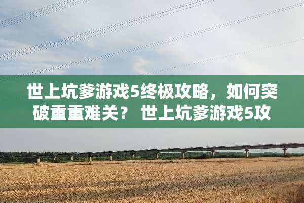 世上坑爹游戏5终极攻略，如何突破重重难关？ 世上坑爹游戏5攻略
