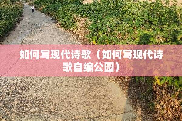 如何写现代诗歌（如何写现代诗歌自编公园）