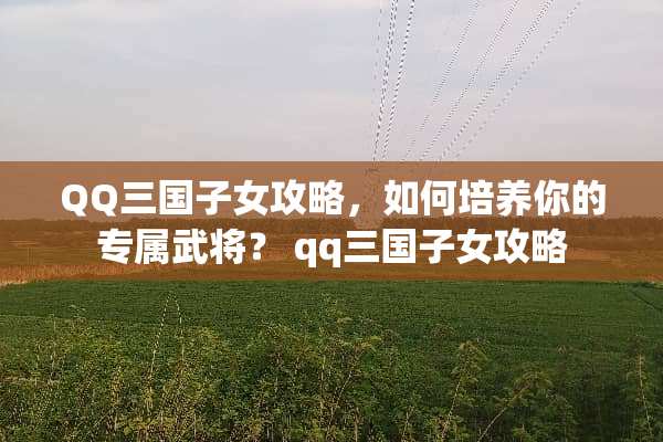 QQ三国子女攻略，如何培养你的专属武将？ qq三国子女攻略