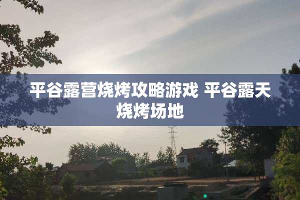 平谷露营烧烤攻略游戏 平谷露天烧烤场地
