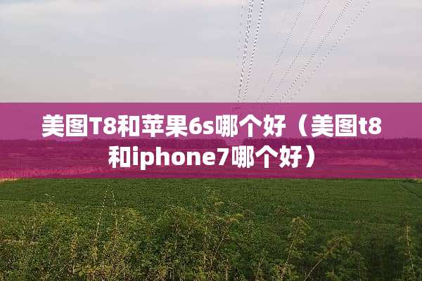 美图T8和苹果6s哪个好（美图t8和iphone7哪个好）