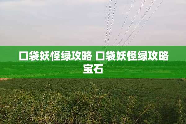 口袋妖怪绿攻略 口袋妖怪绿攻略宝石