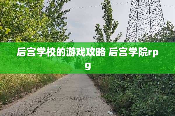 后宫学校的游戏攻略 后宫学院rpg