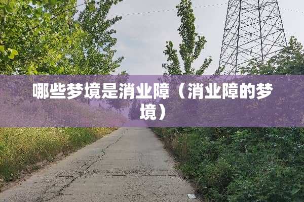 哪些梦境是消业障（消业障的梦境）