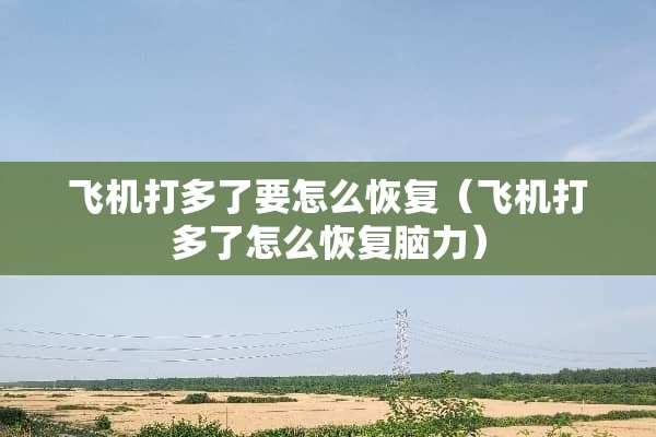飞机打多了要怎么恢复（飞机打多了怎么恢复脑力）