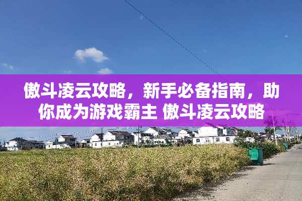 傲斗凌云攻略，新手必备指南，助你成为游戏霸主 傲斗凌云攻略