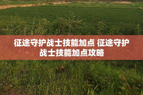 **守护战士技能加点 **守护战士技能加点攻略