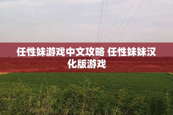 任性妹游戏中文攻略 任性妹妹汉化版游戏