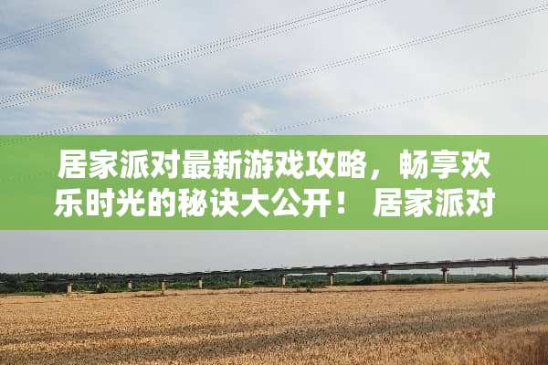 居家派对最新游戏攻略，畅享欢乐时光的秘诀大公开！ 居家派对最新游戏攻略