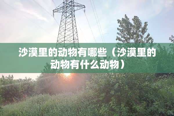 沙漠里的动物有哪些（沙漠里的动物有什么动物）